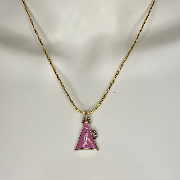 Coach Cheerleader Horn Gold/.925 Silver Necklace